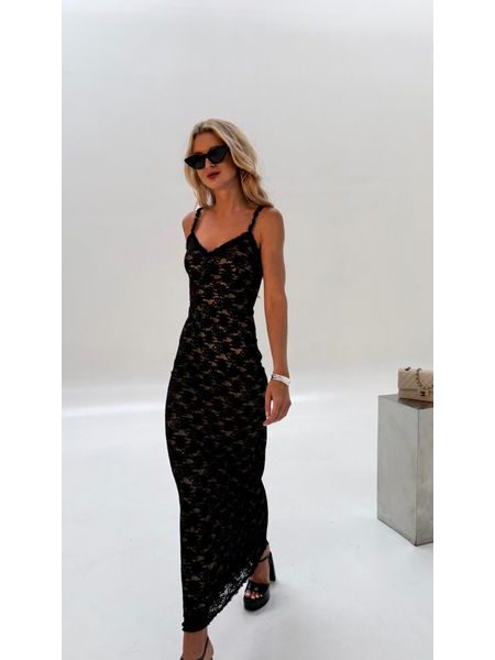 Black Lace Dress Icon BeChick ❤