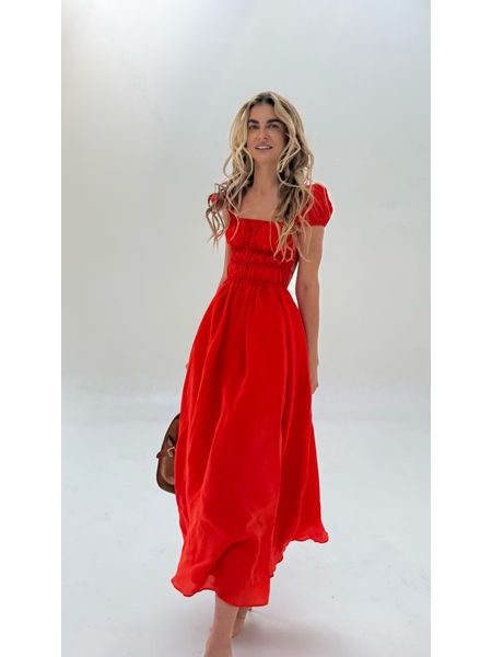 Červené bavlněné šaty Sparkle BeChick ❤