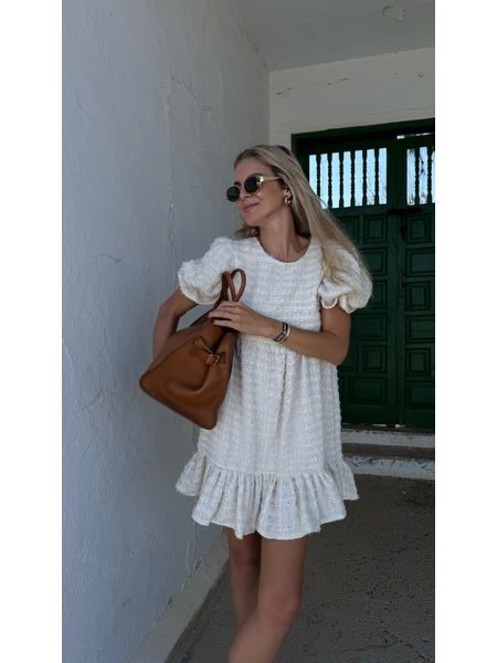 Šaty Cream Tweed BeChick ❤