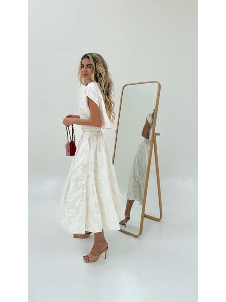 Flower Cream Top &amp; Skirt Set BeChick ❤