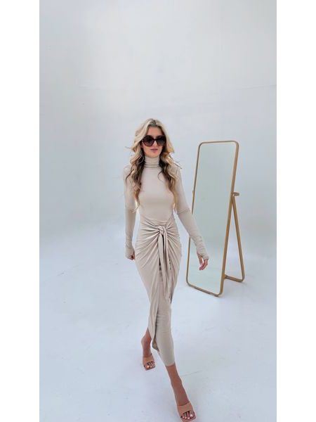 Cream Knotty BeChick Dress ❤