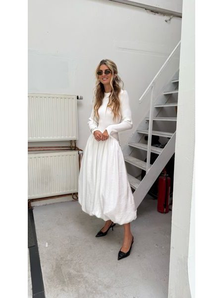 White maxi dress Winter Poplin BeChick ❤