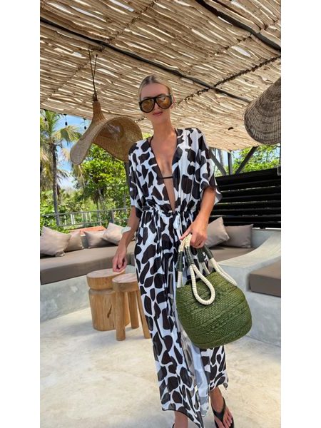 Leopardí kimono Black and White Bechick ❤