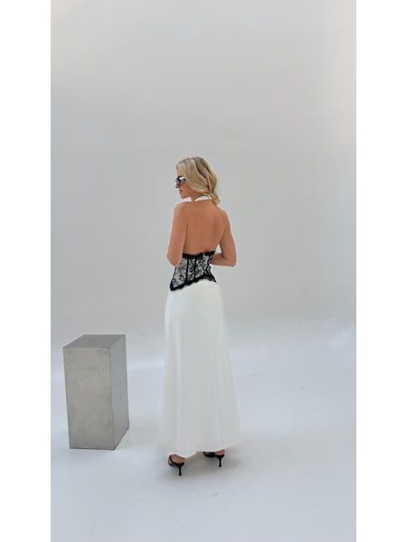 White Dress Lace Corset Bechick ❤