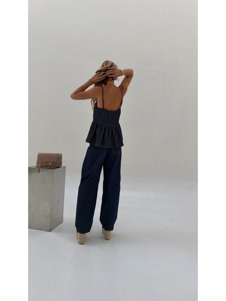 Denim Peplum Top BeChick ❤