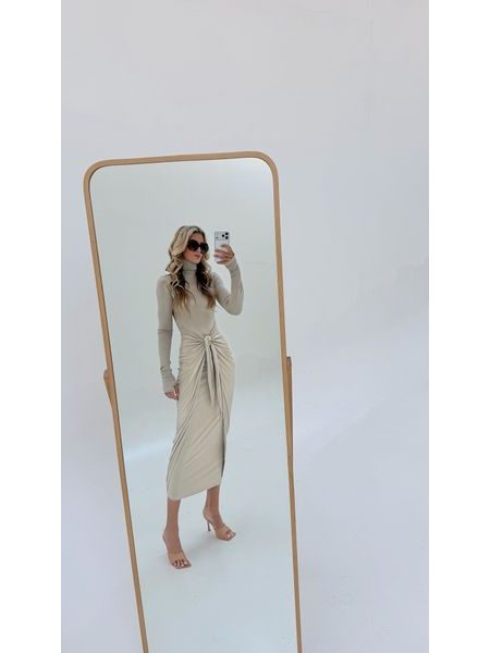 Cream Knotty BeChick Dress ❤