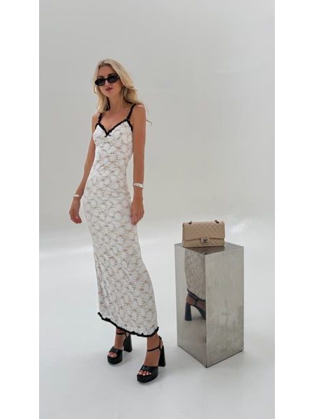 White Lace Dress Icon BeChick ❤