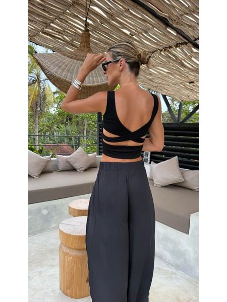 Černá sportovní podprsenka Back Cross BeChick ❤