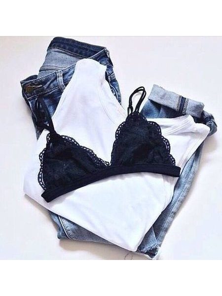 Black lace bra Anemone USA