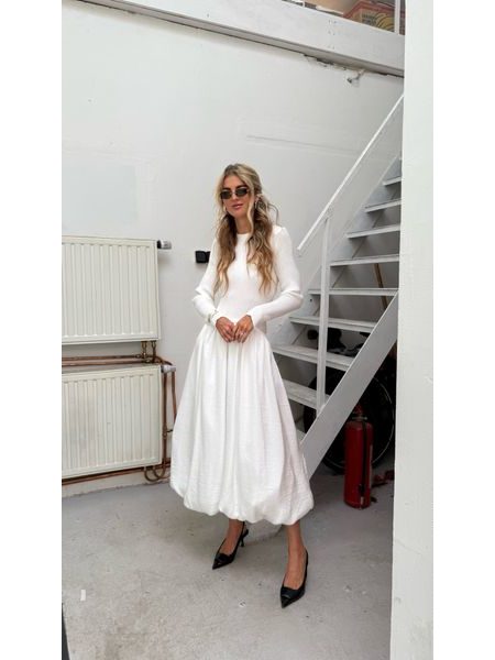 White maxi dress Winter Poplin BeChick ❤