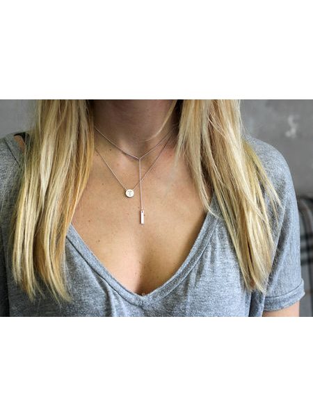 MUST HAVE series: Initial Silver Necklace Letter T