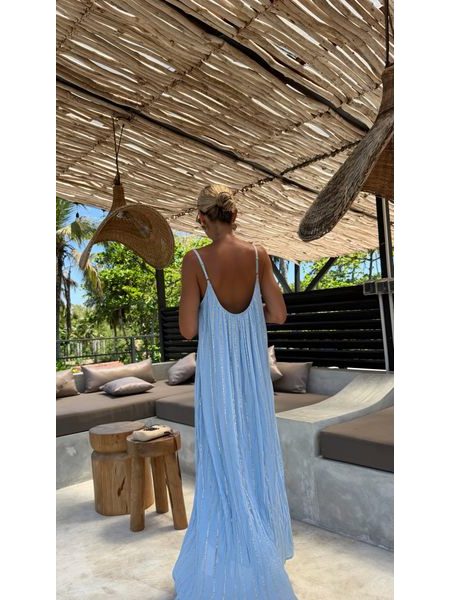 Silky Dress Sky Blue BeChick ❤