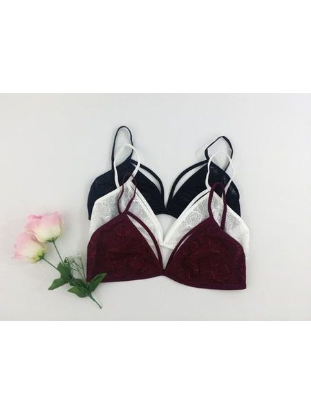 Black lace bra Stripe Anemone USA