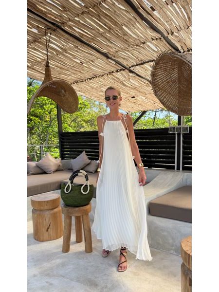 Krémové šaty Chiffon Muse BeChick ❤