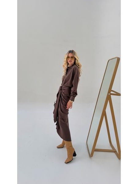 Chocolate Button Down Dress BeChick ❤