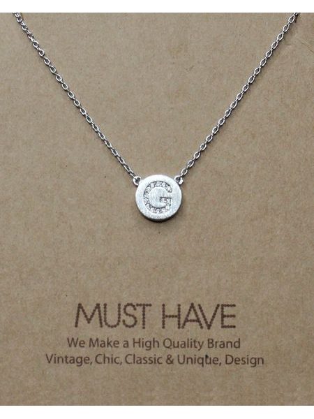 MUST HAVE series: Initial Silver Necklace Letter G