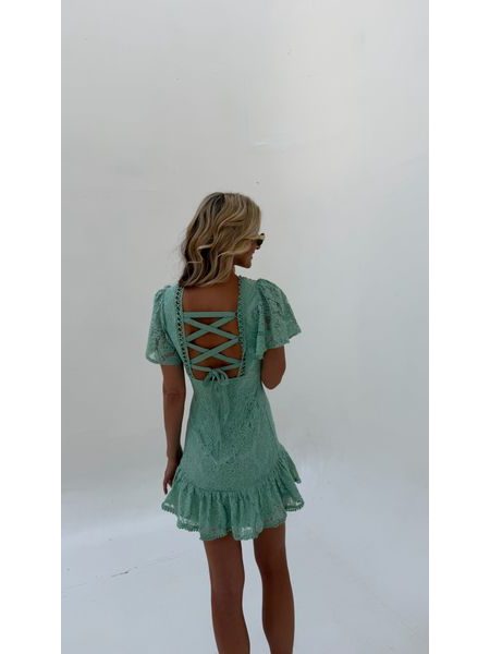 Lace Dress Sage Luz BeChick ❤