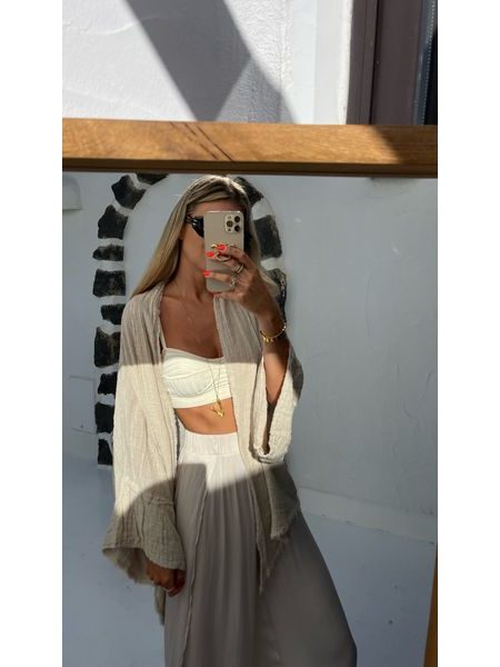 Krémový bavlněný top/kimono Cali Bechick ❤