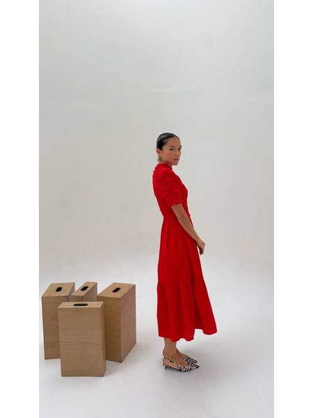 Červené bavlněné šaty Sparkle BeChick ❤