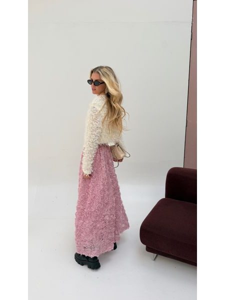 Pudrová maxi sukně Rose BeChick ❤