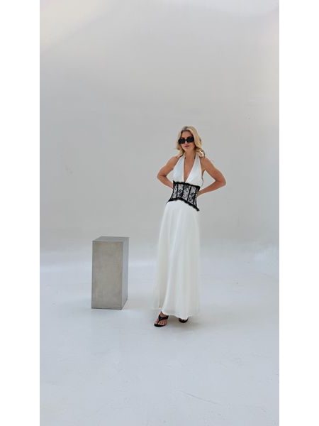 White Dress Lace Corset Bechick ❤