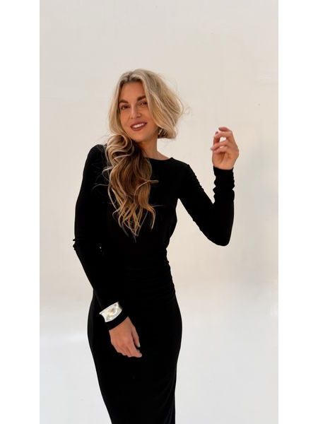 Black Open Back Maxi Dress BeChick ❤