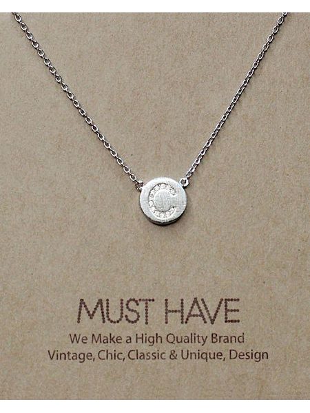 MUST HAVE series: Initial Silver Necklace Letter C