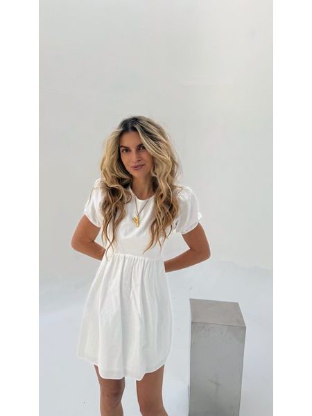 Bílé šaty Lace Back BeChick ❤
