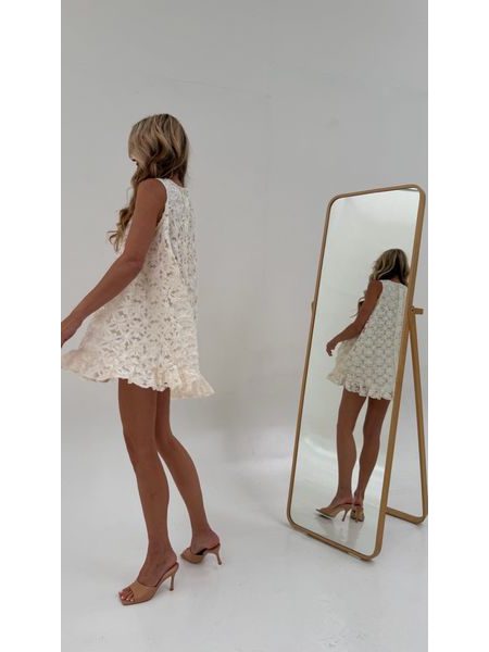 Cream Dress Cream Flower BeChick ❤