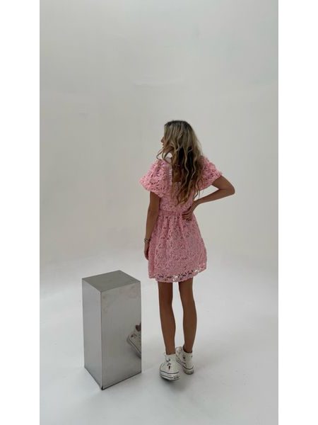 Pink Flower Puff Dress BeChick ❤