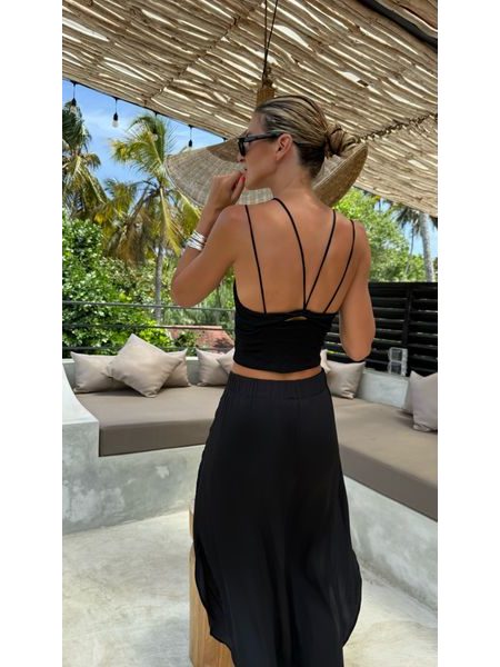 Černá sportovní podprsenka Cropped Back BeChick ❤
