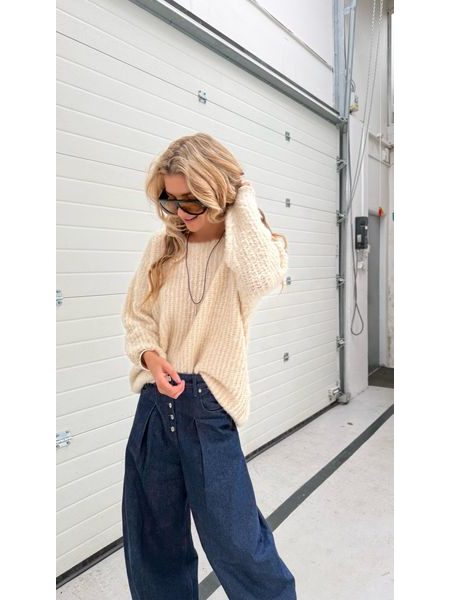 Krémový svetr Bubble BeChick ❤