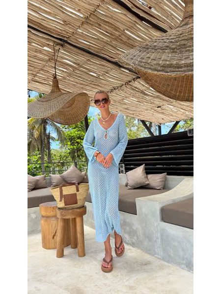 Baby blue šaty Sea Shell BeChick ❤