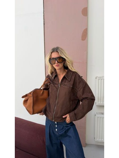 Cognac Bomber Jacket Eden BeChick ❤