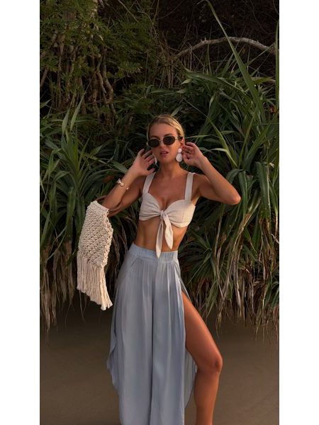 Lněný top Beige Abbey BeChick ❤