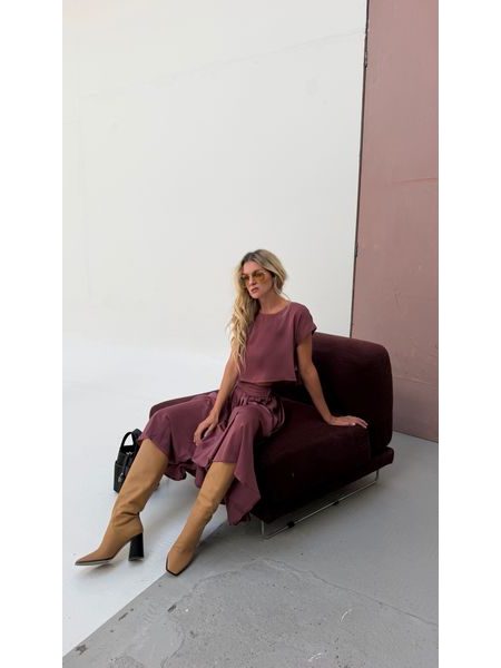 Maroon Top & Skirt Set BeChick ❤