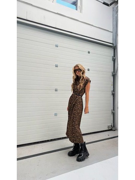 Leopardí maxi šaty Collar BeChick ❤