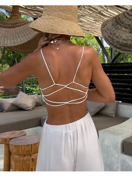 White Sports Bra Ella BeChick ❤