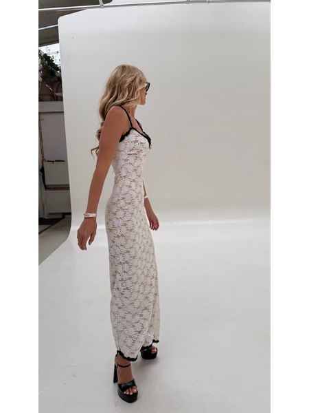 White Lace Dress Icon BeChick ❤