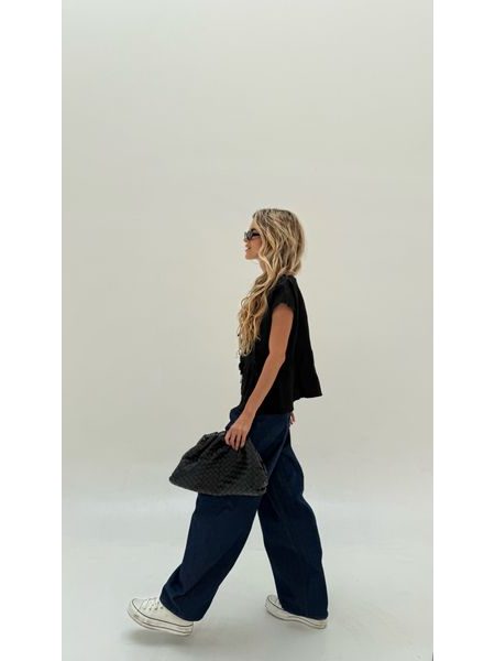 Black Cotton Bow Top BeChick ❤