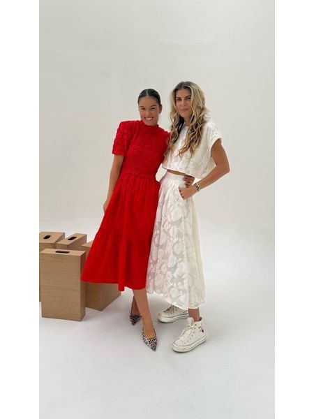 Červené bavlněné šaty Sparkle BeChick ❤