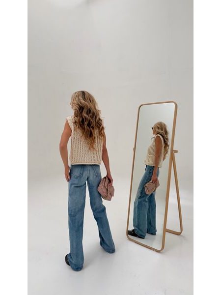 White Golden Button Vest BeChick ❤