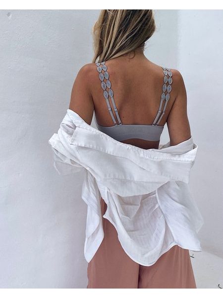 Grey Boho Lace Bra BeChick ❤
