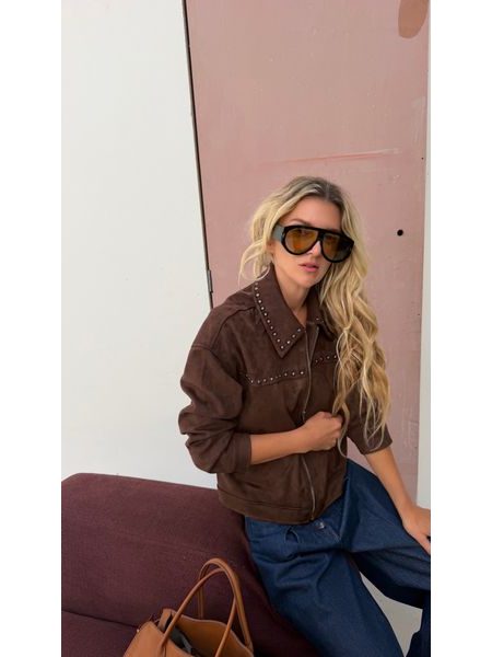 Cognac Bomber Jacket Eden BeChick ❤