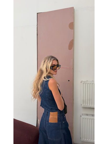 Denim Top Button Chic BeChick ❤