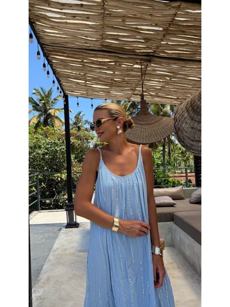 Silky Dress Sky Blue BeChick ❤