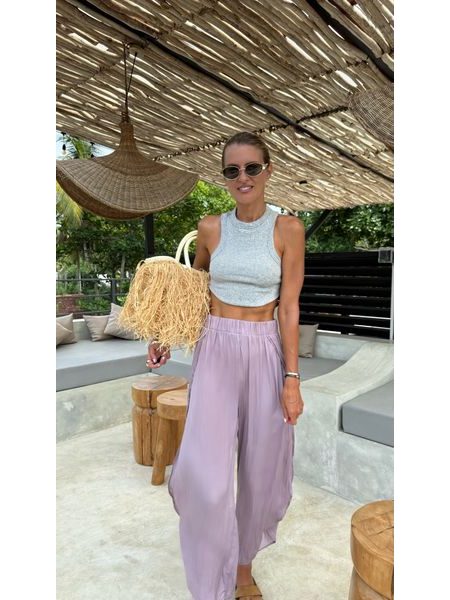 Šedý crop top Simple Bechick ❤