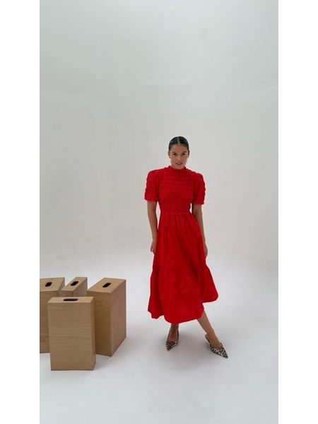 Červené bavlněné šaty Sparkle BeChick ❤