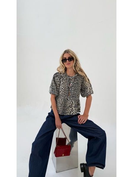 Leopard Print Cotton Sky Top BeChick ❤