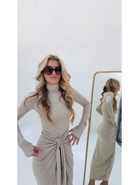 Cream Knotty BeChick Dress ❤